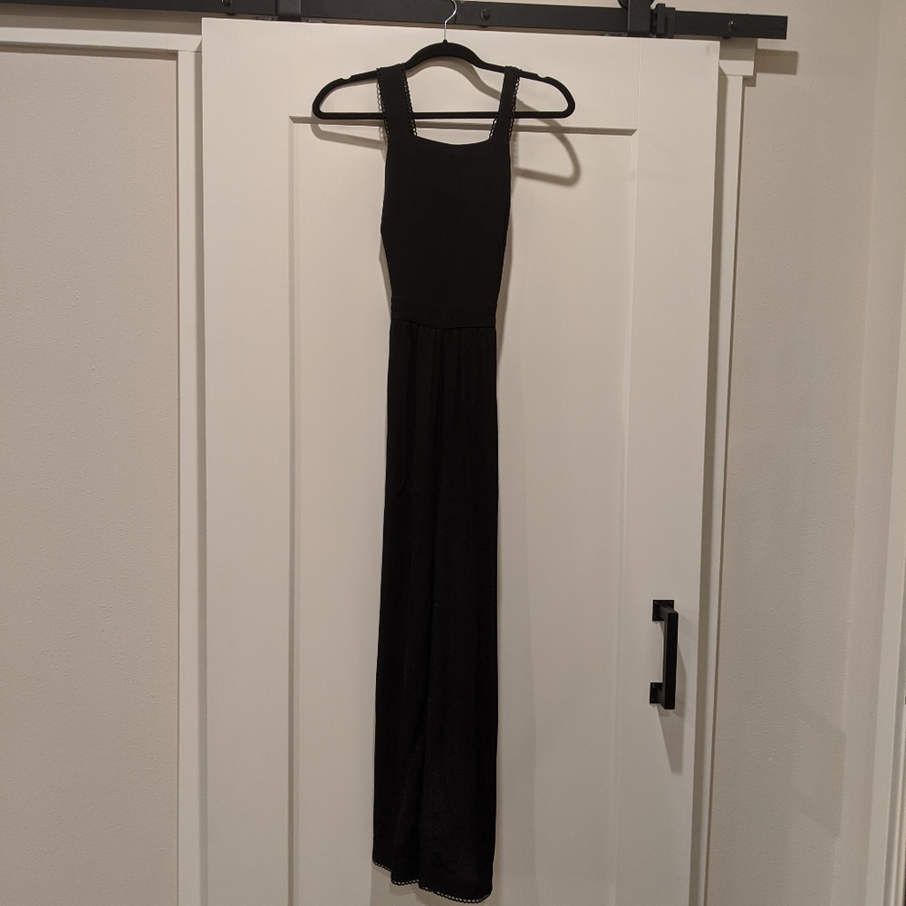 Madewell black open back jumpsuit